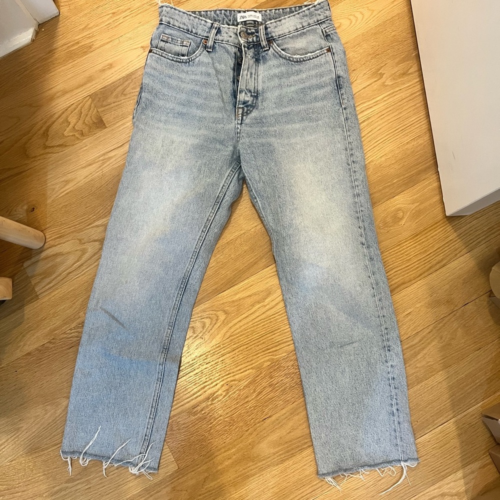 Zara Denim Button-Fly Jeans